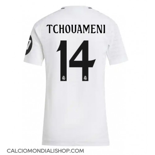 Maglie da calcio Real Madrid Aurelien Tchouameni #14 Prima Maglia Femminile 2024-25 Manica Corta